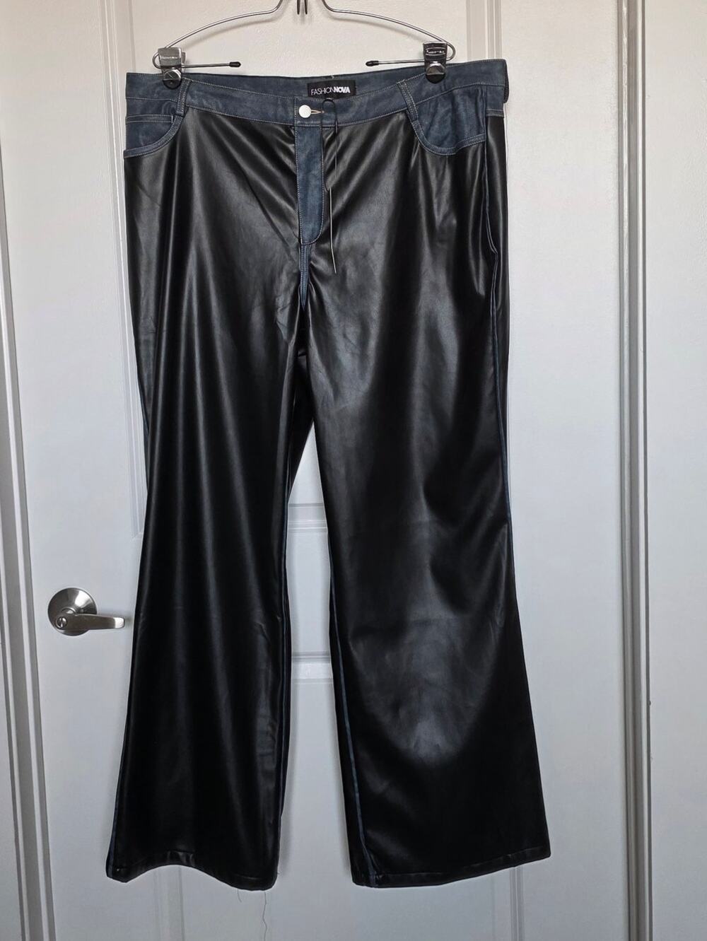 Fashion Nova Faux Leather Straight Leg Pants